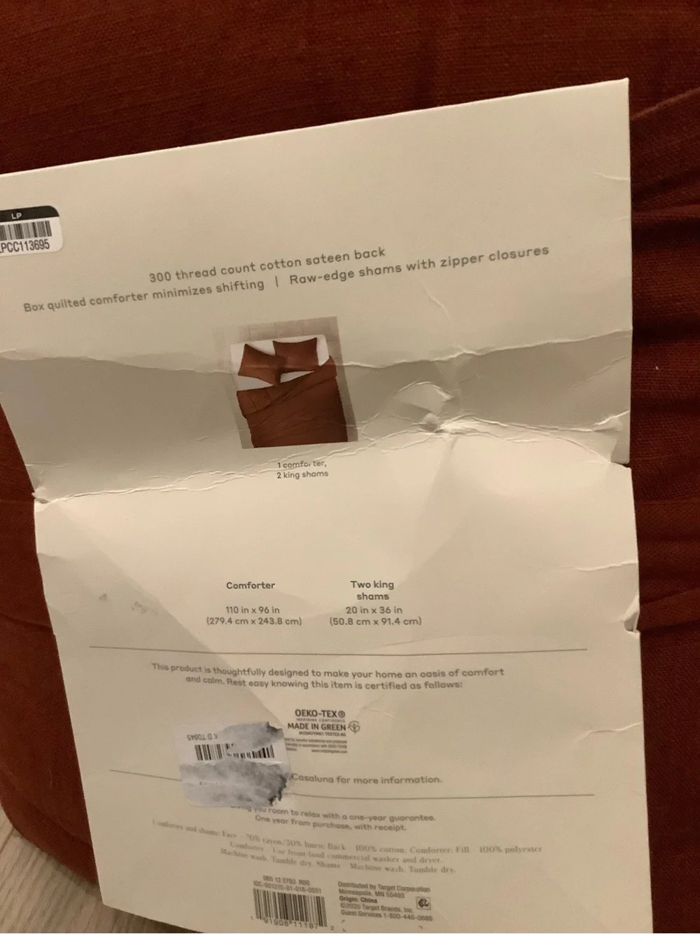 NWT casaluna king heavyweight linen comforter set